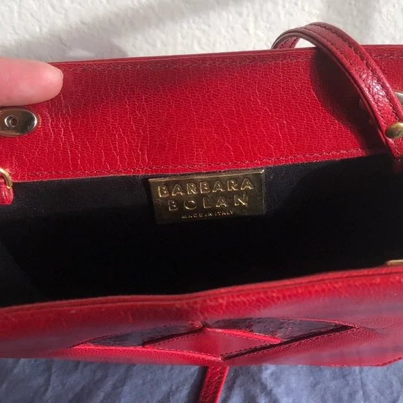 Barbara Bolan red leather crossbody - Picture 3 of 4